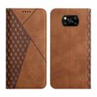 For Xiaomi Poco X3 NFC / X3 Pro / X3 Diamond Pattern Splicing Skin Feel Magnetic Horizontal Flip Leather Case with Card Slots & Holder & Wallet(Brown) - 1