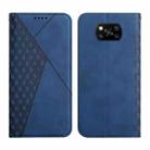 For Xiaomi Poco X3 NFC / X3 Pro / X3 Diamond Pattern Splicing Skin Feel Magnetic Horizontal Flip Leather Case with Card Slots & Holder & Wallet(Blue) - 1
