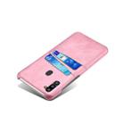 For Samsung Galaxy M21 2021 Calf Texture PC + PU Leather Back Cover Shockproof Case with Dual Card Slots(Pink) - 4