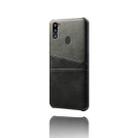 For Samsung Galaxy M21 2021 Calf Texture PC + PU Leather Back Cover Shockproof Case with Dual Card Slots(Black) - 2
