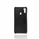 For Samsung Galaxy M21 2021 Calf Texture PC + PU Leather Back Cover Shockproof Case with Dual Card Slots(Black) - 3