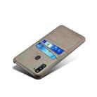 For Samsung Galaxy M21 2021 Calf Texture PC + PU Leather Back Cover Shockproof Case with Dual Card Slots(Grey) - 4