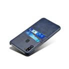 For Samsung Galaxy M21 2021 Calf Texture PC + PU Leather Back Cover Shockproof Case with Dual Card Slots(Blue) - 4