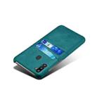 For Samsung Galaxy M21 2021 Calf Texture PC + PU Leather Back Cover Shockproof Case with Dual Card Slots(Green) - 4