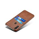 For Samsung Galaxy M21 2021 Calf Texture PC + PU Leather Back Cover Shockproof Case with Dual Card Slots(Brown) - 4