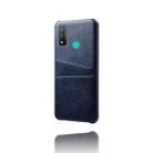 For Huawei P smart 2020 Calf Texture PC + PU Leather Back Cover Shockproof Case with Dual Card Slots(Blue) - 2