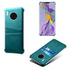 For Huawei Mate 30 Pro Calf Texture PC + PU Leather Back Cover Shockproof Case with Dual Card Slots(Green) - 1