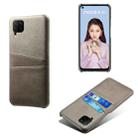 For Huawei P40 Lite Calf Texture PC + PU Leather Back Cover Shockproof Case with Dual Card Slots(Grey) - 1