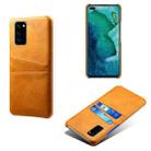 For Honor Play4 Pro Calf Texture PC + PU Leather Back Cover Shockproof Case with Dual Card Slots(Orange) - 1