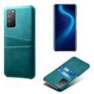 For Honor X10 5G Calf Texture PC + PU Leather Back Cover Shockproof Case with Dual Card Slots(Green) - 1