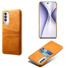 For Honor X20 SE Calf Texture PC + PU Leather Back Cover Shockproof Case with Dual Card Slots(Orange) - 1