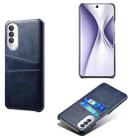 For Honor X20 SE Calf Texture PC + PU Leather Back Cover Shockproof Case with Dual Card Slots(Blue) - 1