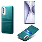 For Honor X20 SE Calf Texture PC + PU Leather Back Cover Shockproof Case with Dual Card Slots(Green) - 1