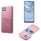 For Honor Play 20 Calf Texture PC + PU Leather Back Cover Shockproof Case with Dual Card Slots(Pink) - 1