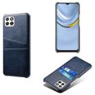 For Honor Play 20 Calf Texture PC + PU Leather Back Cover Shockproof Case with Dual Card Slots(Blue) - 1