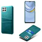 For Honor Play 20 Calf Texture PC + PU Leather Back Cover Shockproof Case with Dual Card Slots(Green) - 1