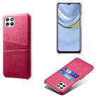 For Honor Play 20 Calf Texture PC + PU Leather Back Cover Shockproof Case with Dual Card Slots(Rose Red) - 1