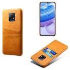 For Xiaomi Redmi 10X 5G Calf Texture PC + PU Leather Back Cover Shockproof Case with Dual Card Slots(Orange) - 1