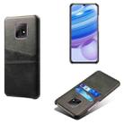 For Xiaomi Redmi 10X 5G Calf Texture PC + PU Leather Back Cover Shockproof Case with Dual Card Slots(Black) - 1