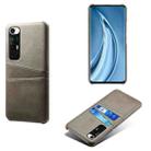 For Xiaomi Mi 10S Calf Texture PC + PU Leather Back Cover Shockproof Case with Dual Card Slots(Grey) - 1