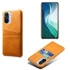 For Xiaomi Mi 11i 5G Calf Texture PC + PU Leather Back Cover Shockproof Case with Dual Card Slots(Orange) - 1