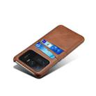 For Xiaomi Mi 11 Ultra Calf Texture PC + PU Leather Back Cover Shockproof Case with Dual Card Slots(Brown) - 3