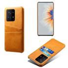 For Xiaomi Mi Mix 4 5G Calf Texture PC + PU Leather Back Cover Shockproof Case with Dual Card Slots(Orange) - 1