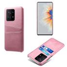 For Xiaomi Mi Mix 4 5G Calf Texture PC + PU Leather Back Cover Shockproof Case with Dual Card Slots(Pink) - 1