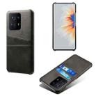 For Xiaomi Mi Mix 4 5G Calf Texture PC + PU Leather Back Cover Shockproof Case with Dual Card Slots(Black) - 1