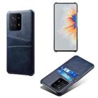 For Xiaomi Mi Mix 4 5G Calf Texture PC + PU Leather Back Cover Shockproof Case with Dual Card Slots(Blue) - 1