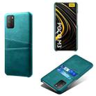 For Xiaomi Poco M3 Calf Texture PC + PU Leather Back Cover Shockproof Case with Dual Card Slots(Green) - 1