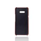 For LG G8X ThinQ Calf Texture PC + PU Leather Back Cover Shockproof Case with Dual Card Slots(Red) - 3