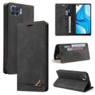 For OPPO F17 Pro Skin Feel Anti-theft Brush Horizontal Flip Leather Case with Holder & Card Slots & Wallet(Black) - 1