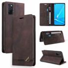 For OPPO A52 / A72 / A92 Skin Feel Anti-theft Brush Horizontal Flip Leather Case with Holder & Card Slots & Wallet(Brown) - 1