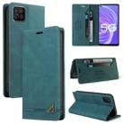 For OPPO A72 5G Skin Feel Anti-theft Brush Horizontal Flip Leather Case with Holder & Card Slots & Wallet(Blue) - 1