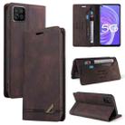 For OPPO A72 5G Skin Feel Anti-theft Brush Horizontal Flip Leather Case with Holder & Card Slots & Wallet(Brown) - 1