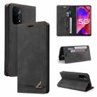 For OPPO A93 5G Skin Feel Anti-theft Brush Horizontal Flip Leather Case with Holder & Card Slots & Wallet(Black) - 1