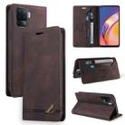 For OPPO A94 Skin Feel Anti-theft Brush Horizontal Flip Leather Case with Holder & Card Slots & Wallet(Brown) - 1