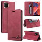 For OPPO F17 Skin Feel Anti-theft Brush Horizontal Flip Leather Case with Holder & Card Slots & Wallet(Wine Red) - 1