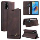 For OPPO F19 / A74 Skin Feel Anti-theft Brush Horizontal Flip Leather Case with Holder & Card Slots & Wallet(Brown) - 1