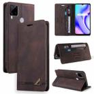 For OPPO Realme C15 Skin Feel Anti-theft Brush Horizontal Flip Leather Case with Holder & Card Slots & Wallet(Brown) - 1