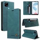 For OPPO Realme C21 Skin Feel Anti-theft Brush Horizontal Flip Leather Case with Holder & Card Slots & Wallet(Blue) - 1
