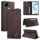 For OPPO Realme C21 Skin Feel Anti-theft Brush Horizontal Flip Leather Case with Holder & Card Slots & Wallet(Brown) - 1