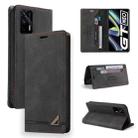 For OPPO Realme GT Skin Feel Anti-theft Brush Horizontal Flip Leather Case with Holder & Card Slots & Wallet(Black) - 1