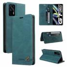 For OPPO Realme GT Skin Feel Anti-theft Brush Horizontal Flip Leather Case with Holder & Card Slots & Wallet(Blue) - 1