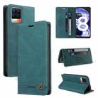 For OPPO Realme 8 Skin Feel Anti-theft Brush Horizontal Flip Leather Case with Holder & Card Slots & Wallet(Blue) - 1
