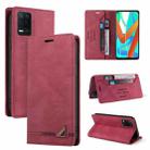 For OPPO Realme V13 Skin Feel Anti-theft Brush Horizontal Flip Leather Case with Holder & Card Slots & Wallet(Wine Red) - 1
