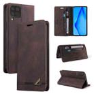 For Huawei P40 Lite Skin Feel Anti-theft Brush Horizontal Flip Leather Case with Holder & Card Slots & Wallet(Brown) - 1