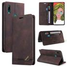 For Huawei P Smart Z Skin Feel Anti-theft Brush Horizontal Flip Leather Case with Holder & Card Slots & Wallet(Brown) - 1