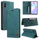 For Xiaomi Redmi 9A Skin Feel Anti-theft Brush Horizontal Flip Leather Case with Holder & Card Slots & Wallet(Blue) - 1